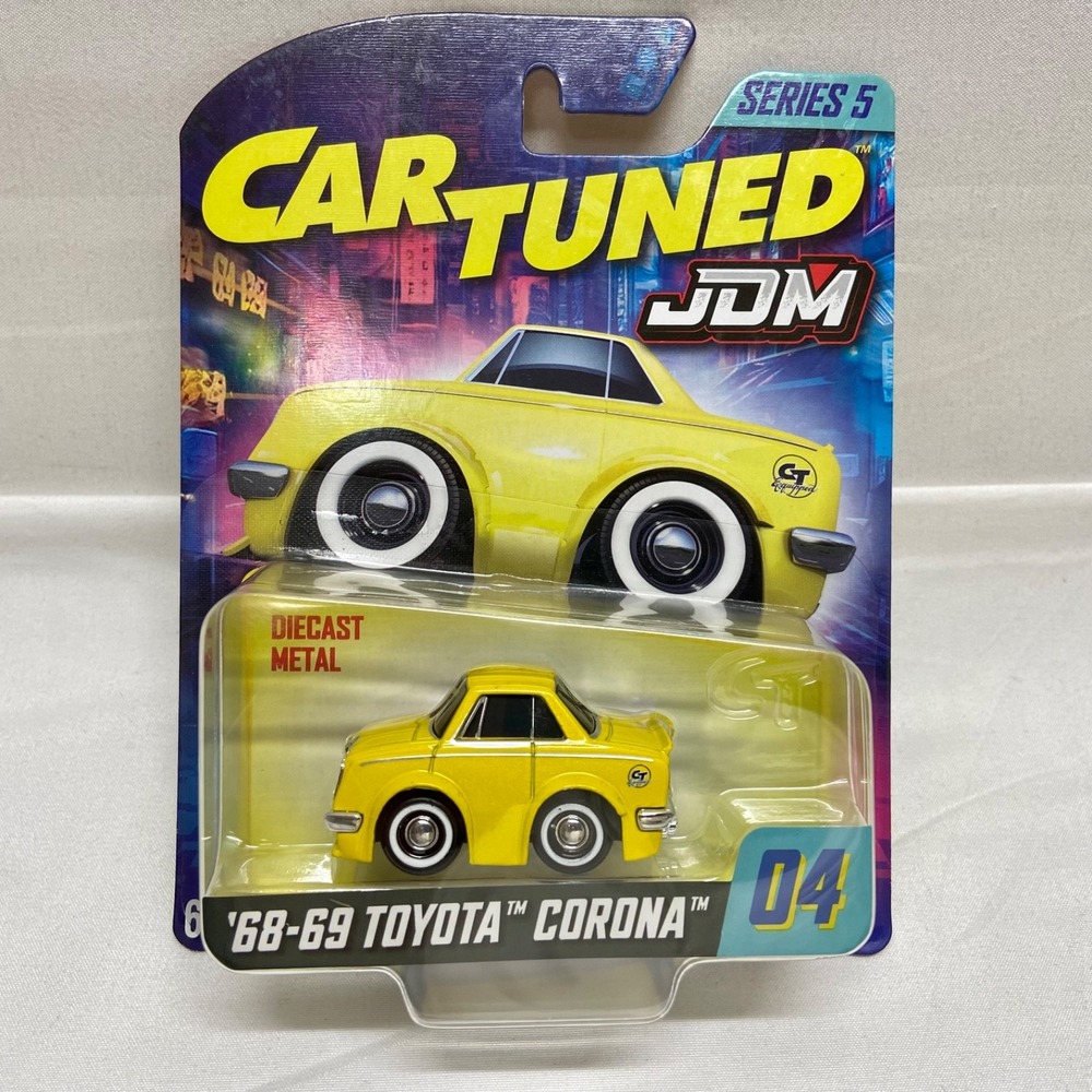 MGA Car Tuned JDM 1968-69 Toyota Corona #04 Series 5 Yellow Die-cast 1/64 NIP